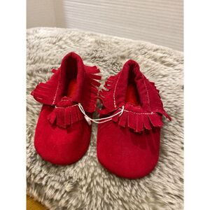 Baby Moccasins - Red, Unisex, 6-12 months